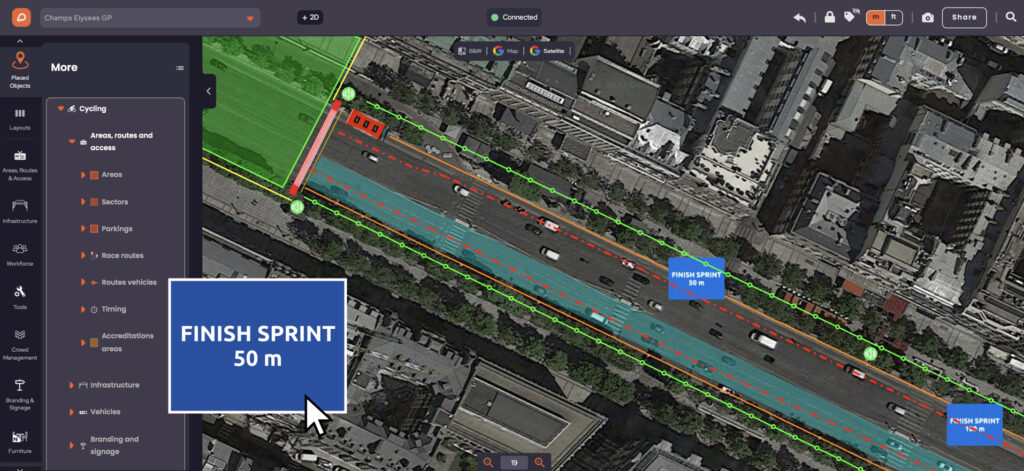 Cycling event plan in OnePlan