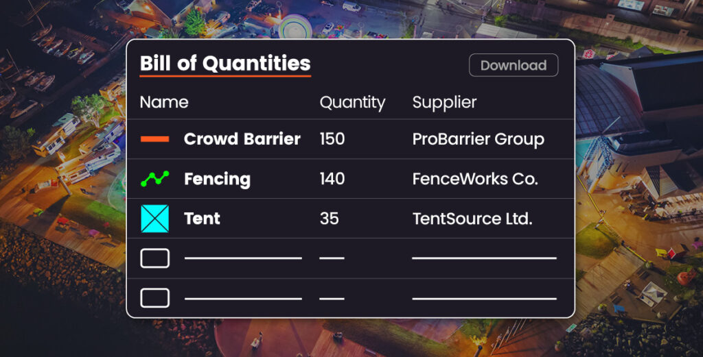 Bill of Quantities promo image in OnePlan