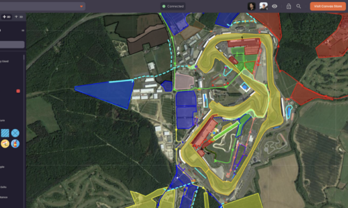 Event site zones in OnePlan