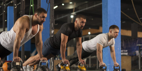 Athletes training in gym at Training Camp